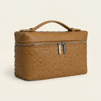 Golden Brown brown leather shoulder bag with fringe, three-quarter angle showing side depth